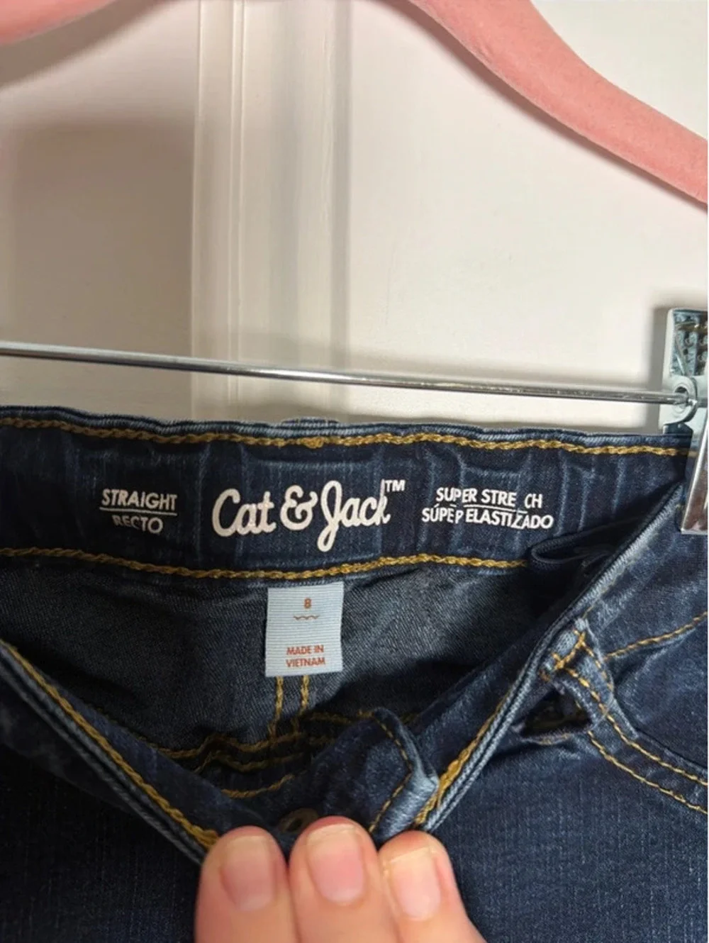 Girls Straight Leg Stretch Denim Jeans 8